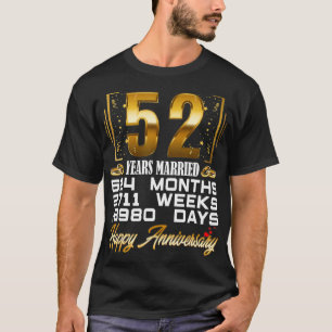 52 Years Married Funny 52nd Wedding Anniversary T-Shirt