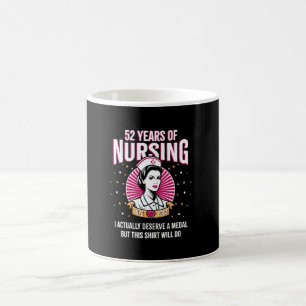 52 Years of Nursing Deserving a Medal Nurse Annive Coffee Mug