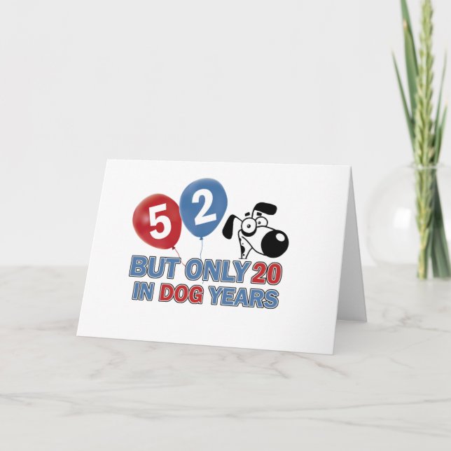 52 years Old birthday designs Card (Front)