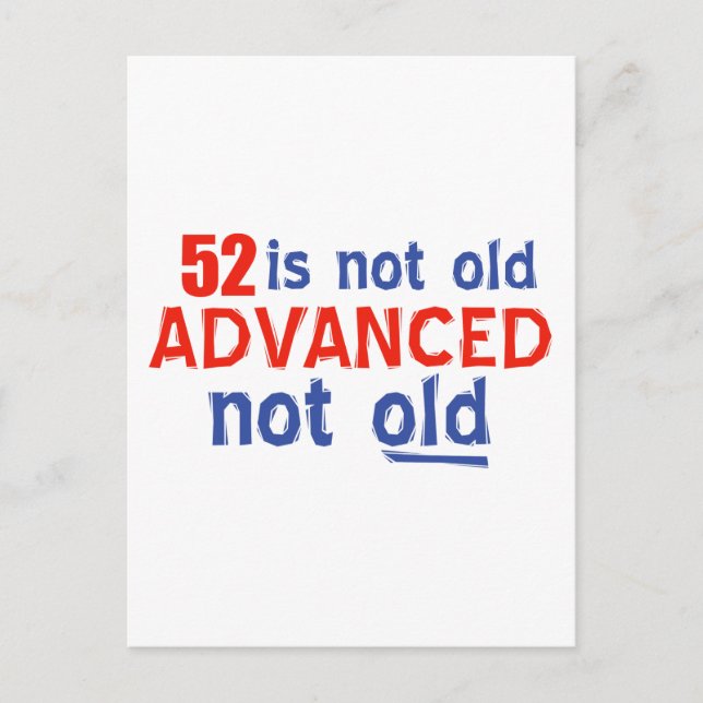 52 years Old birthday designs Postcard (Front)