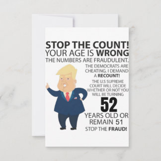 52 Years Trump Happy Birthday Present Funny