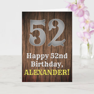 52nd Birthday: Country Western Inspired Look, Name Card