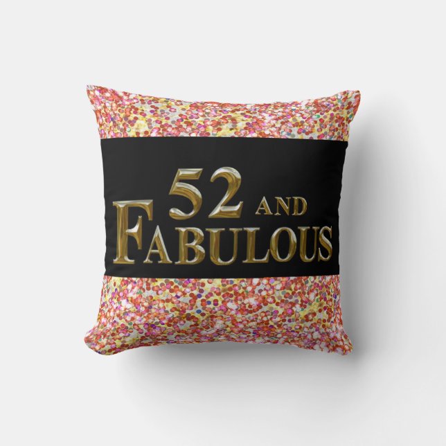 52nd Birthday  Cushion (Front)