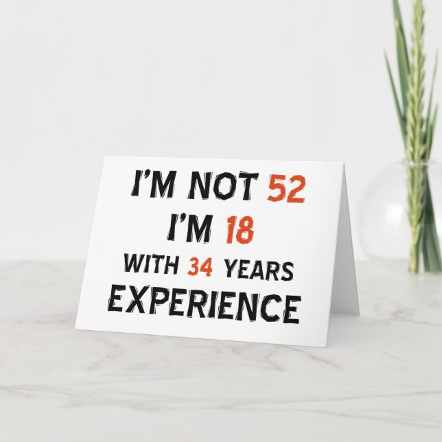 52nd birthday designs card (Front)