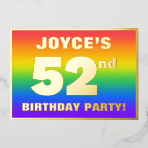 52nd Birthday Party: Fun, Colourful Rainbow Patter