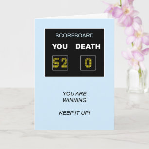 52nd Birthday Scoreboard Card