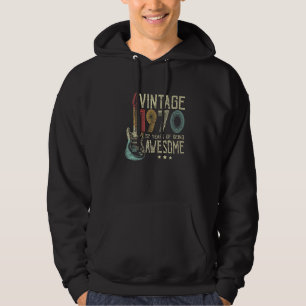 52nd Birthday Womens Mens Vintage Awesome 1970 Gui Hoodie