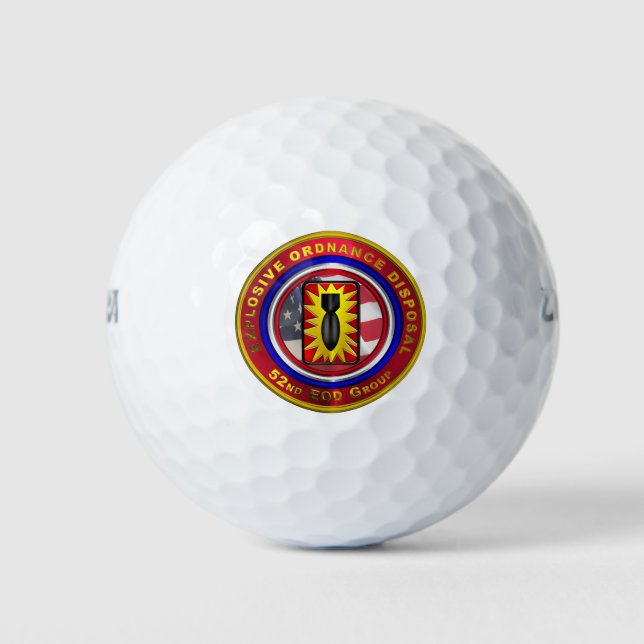 52nd Explosive Ordnance Disposal Group  Golf Balls (Front)