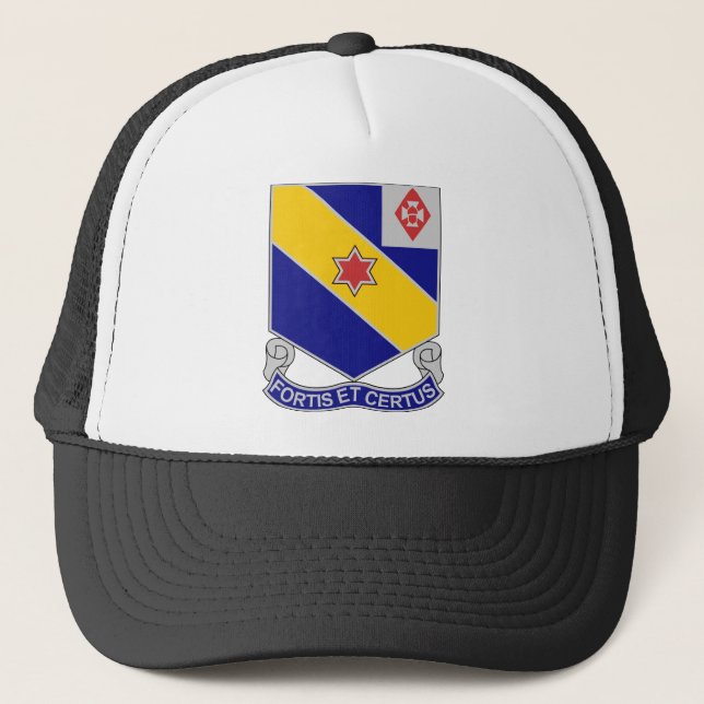 52nd Infantry Regiment - Brave and True Trucker Hat (Front)