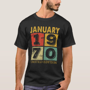52Th Birthday Gift 52 Years Old Awesome Since Janu T-Shirt