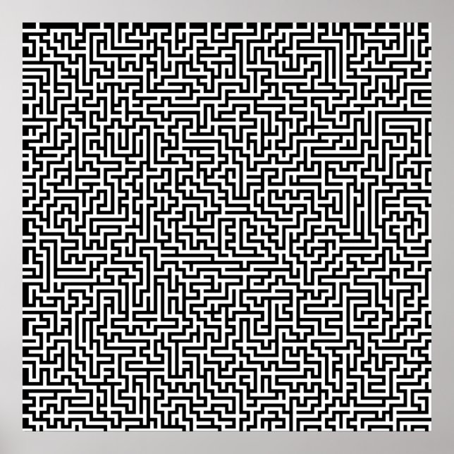 52x52 or Smaller Poster Maze1 Customise the white! (Front)