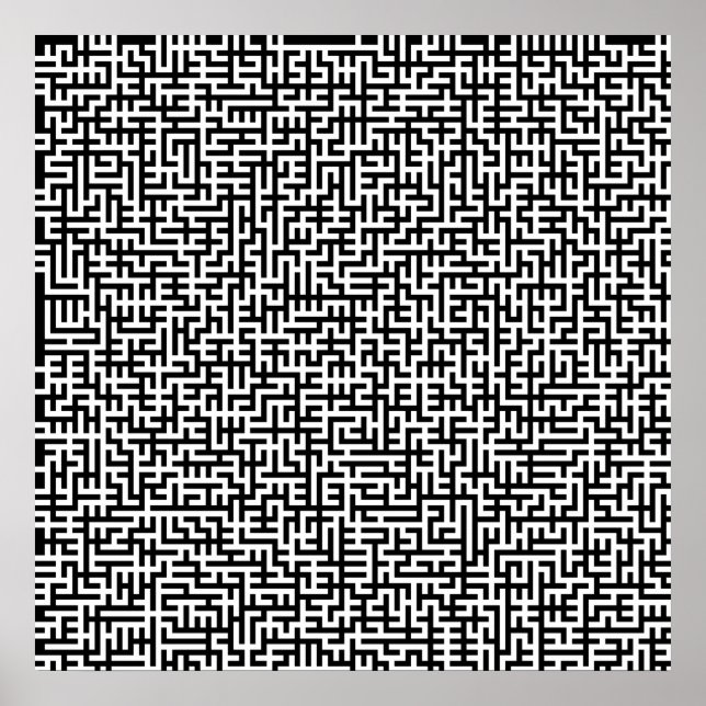 52x52 or Smaller Poster Maze2 Customize the white! (Front)