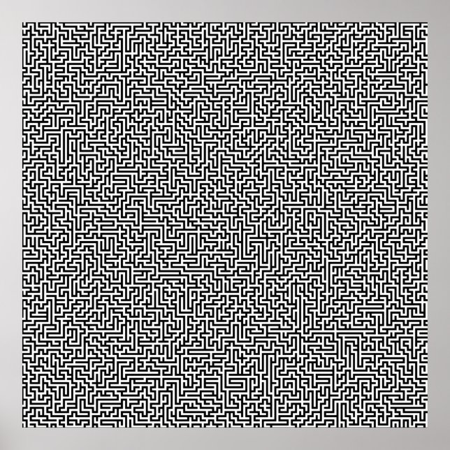 52x52 or Smaller Poster Maze3 Customise the white! (Front)