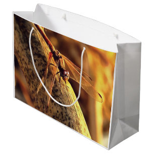 534424932Elegant Red Darter Dragonfly Insect Art Large Gift Bag