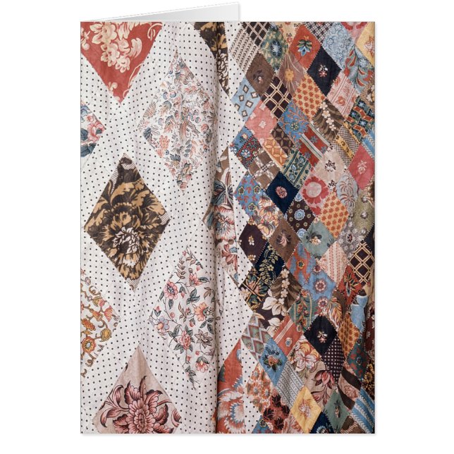 53:Detail of a patchwork quilt made by Mrs (Front)