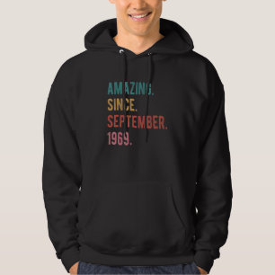 53 Year Old 53rd Birthday Amazing Since September Hoodie