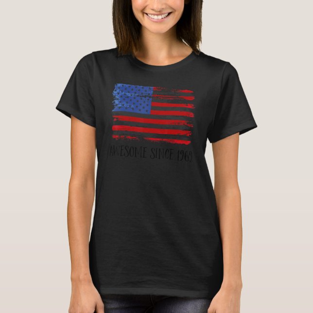 53 Year Old Awesome Since 1969 53rd Birthday T-Shirt (Front)