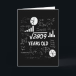 53 Year Old Bday Math Teacher 53rd Birthday Gift Card<br><div class="desc">Celebrate birthdays with a clever twist! This funny math design uses equations and square roots to reveal the age, making it the perfect choice for math lovers, teachers, students, and geeks who enjoy a good nerdy joke. Great for milestone birthdays, classroom celebrations, or anyone who appreciates clever humour mixed with...</div>
