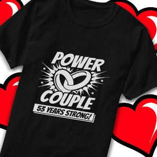 53 Years Comic Super Power Couple 53rd Anniversary T-Shirt
