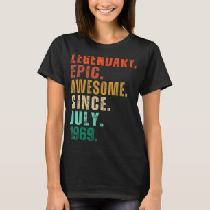 53 Years Old  Awesome Since July 1969 53th Birthda T-Shirt