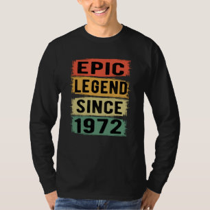 53 Years Old Bday 1972 Epic Legend 53rd Birthday T-Shirt