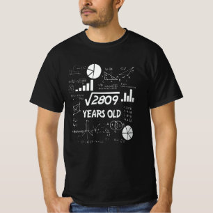 53 Years Old Bday Math Teacher 53rd Birthday Gift T-Shirt