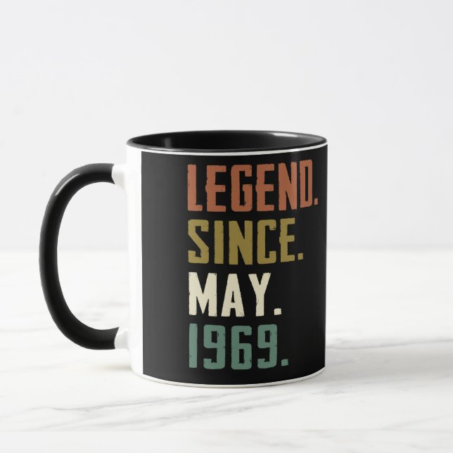 53 Years Old Legend Since May 1969 53rd birthday Mug (Left)
