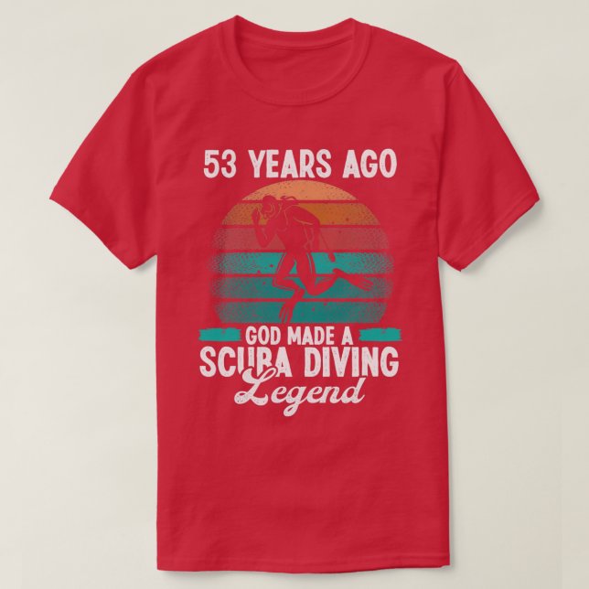 53 Years Old Scuba Diving Diver 53 Birthday T-Shirt (Design Front)