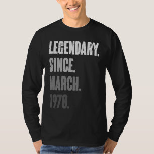 53 Years Old Vintage 1970 Birthday March 53rd Deco T-Shirt