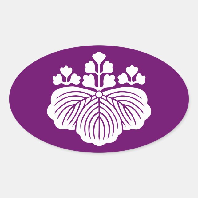 53kiri(W) Oval Sticker (Front)