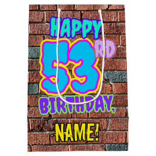 53rd Birthday: Fun, Urban Graffiti Inspired Look Medium Gift Bag