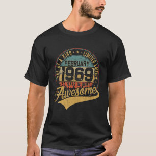 53Rd Birthday Gift Retro February 1969 53 Yrs Old T-Shirt