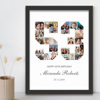 53rd Birthday Number 53 Custom Photo Collage