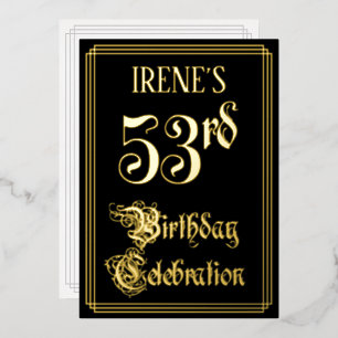 53rd Birthday Party — Fancy Script & Custom Name