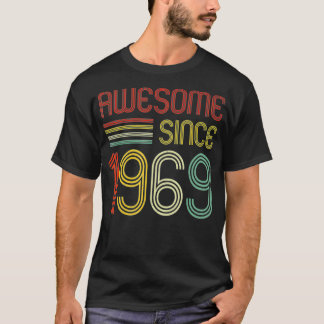 53th Birthday Vintage 1969 Made in 1969 Awesome Si T-Shirt