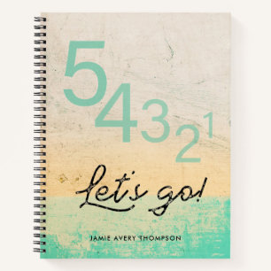 54321 Let's go! Motivational Quote personalize Notebook