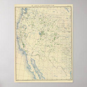 54 Areas irrigated 1889 Poster