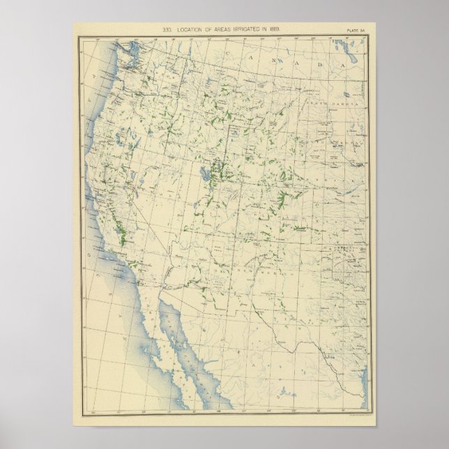 54 Areas irrigated 1889 Poster (Front)