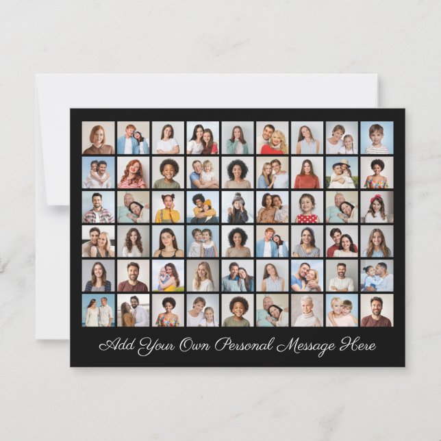 54 Photo Collage Add Your Own Greeting  Holiday Card (Front)