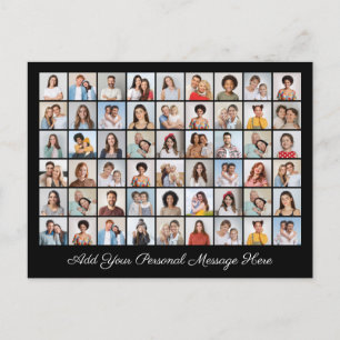 54 Photo Collage Add Your Own Greeting Holiday Postcard