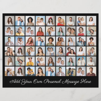 54 Photo Collage Add Your Own Greeting Large Card