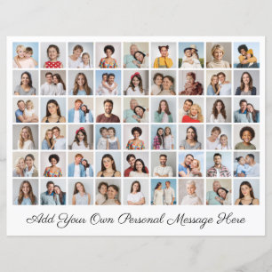 54 Photo Collage Add Your Own Greeting Paper Sheet