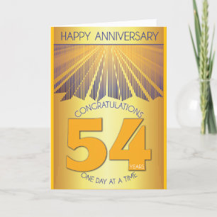 54 Year 12 Step Recovery Anniversary   Customized Card