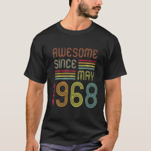 54 Year Old Awesome Since May 1968 Gifts 50Th Birt T-Shirt