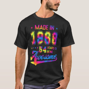 54 Year Old  Born In 1968 Tie Dye 54th Birthday Aw T-Shirt