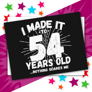 54 Year Old Sarcastic Meme Funny 54th Birthday Postcard