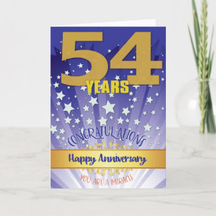 54 Year Recovery Anniversary Bold Numeral Card