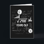 54 Years Old Bday Math Teacher 54th Birthday Gift Card<br><div class="desc">Birthday Design For anyone who's horoscope say difficult & Stubborn But totally worth.Wear it with pride at work,  school gym perfect to pair with shorts,  leggings or jeans for a casual yet trendy Look</div>