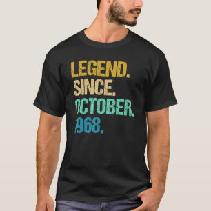 54 Years Old  Legend Since October 1968 54th Birth T-Shirt
