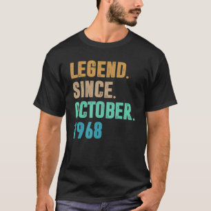 54 Years Old  Legend Since October 1968 54th Birth T-Shirt